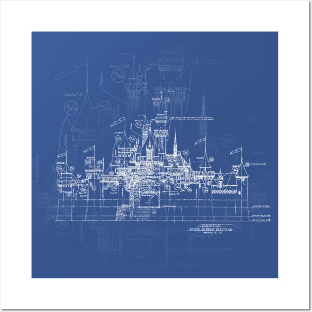 Castle Blueprint Wall Art by WDWFieldGuide